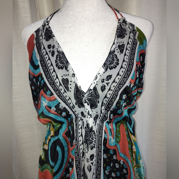 NWT  Jessica Taylor Colorful Patterned Maxi Dress - Picture 5 of 14